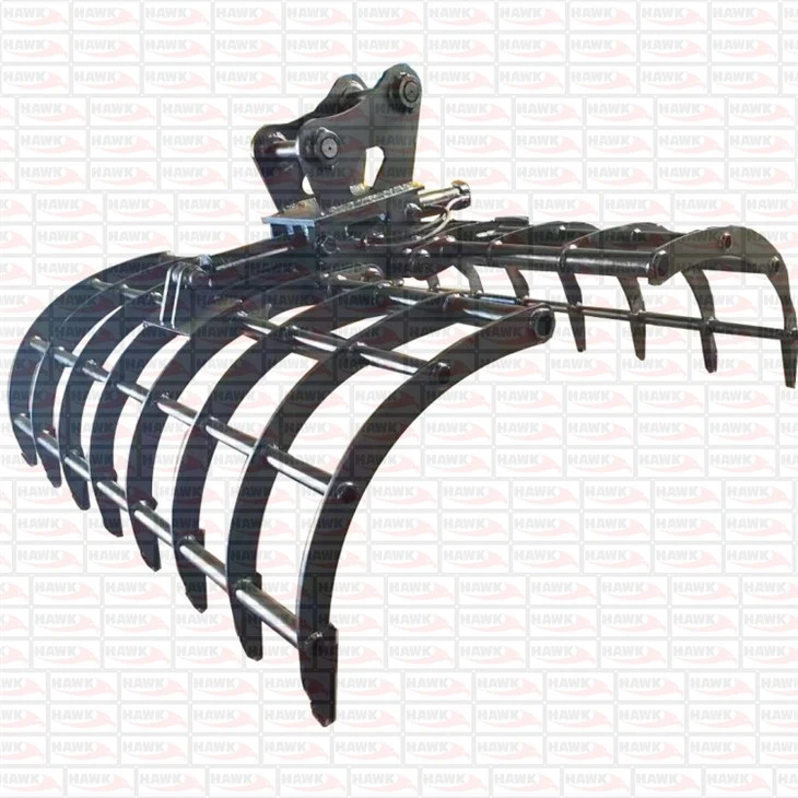 Mini Digger Attached Grass Grapple