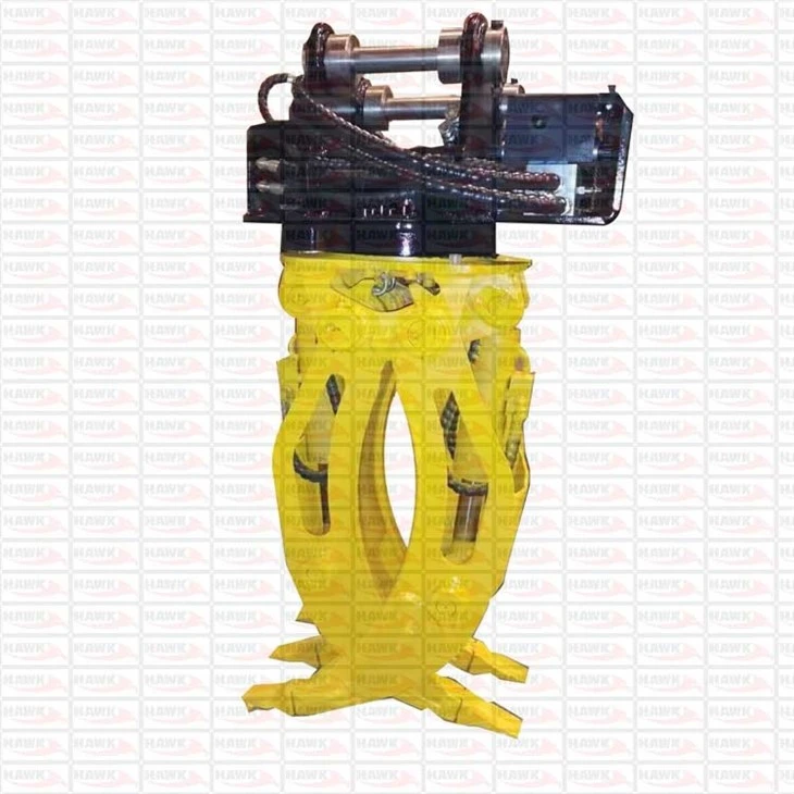 Cylinder Hydraulic Excavator Attachment Grapple